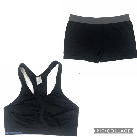 Other - Lot of Black Boy Shorts and Black Sports Bra